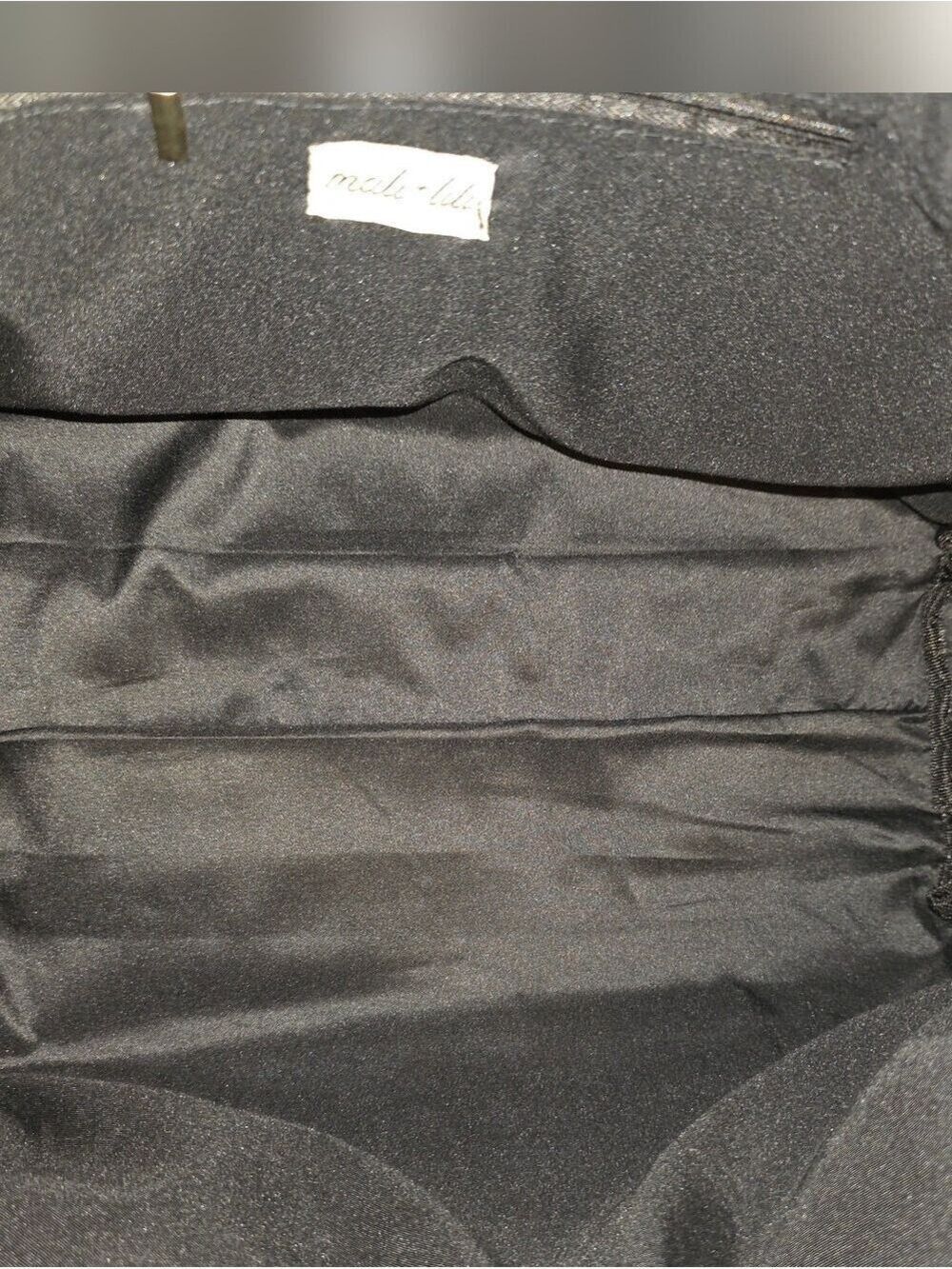 Mali + Lilli Black Canvas Tote Abstract White Lines #PUR11 - Picture 4 of 11